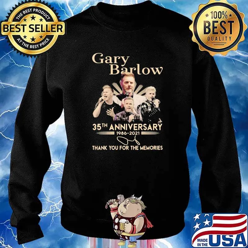 Gary Barlow 35th Anniversary 1986 2021 Thank You For The Memories Signature Shirt Sweater