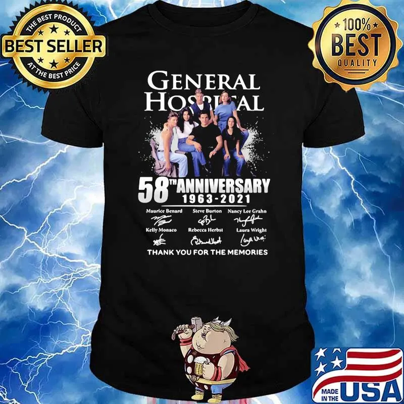 General Hospital 58th Anniversary 1963 2021 Thank You For The Memories Signature Shirt