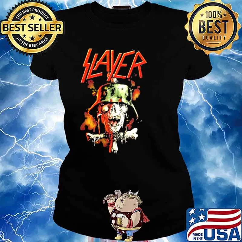 Slayer Soldier Cross Skull Shirt Ladies tee