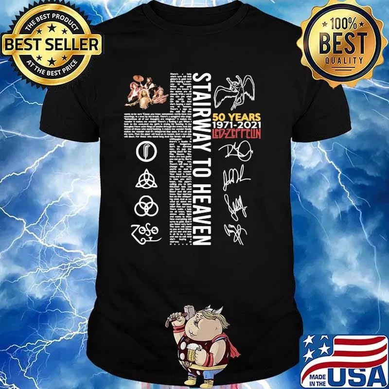 God Stairway To Heaven 50 Years 1971 2021 Led Zeppelin Signature Shirt