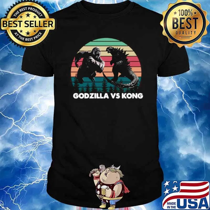 Godzilla vs Kong Shirt, Kaiju Godzilla Retro Kong Shirt Rodan Mothra Monster, Godzilla shirt