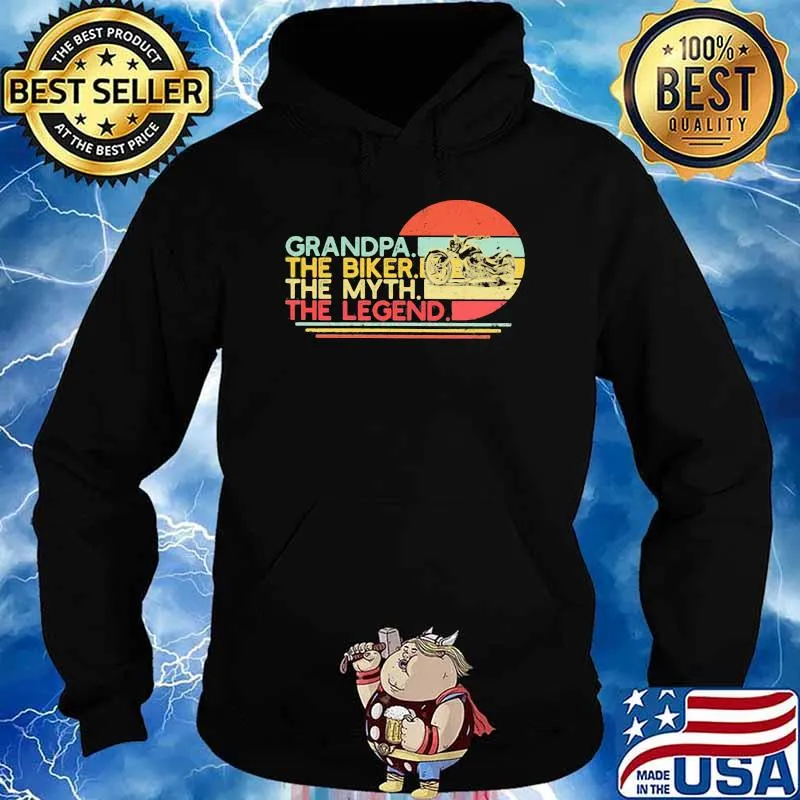 Grandpa The Biker The Myth The Legend Vintage Shirt Hoodie