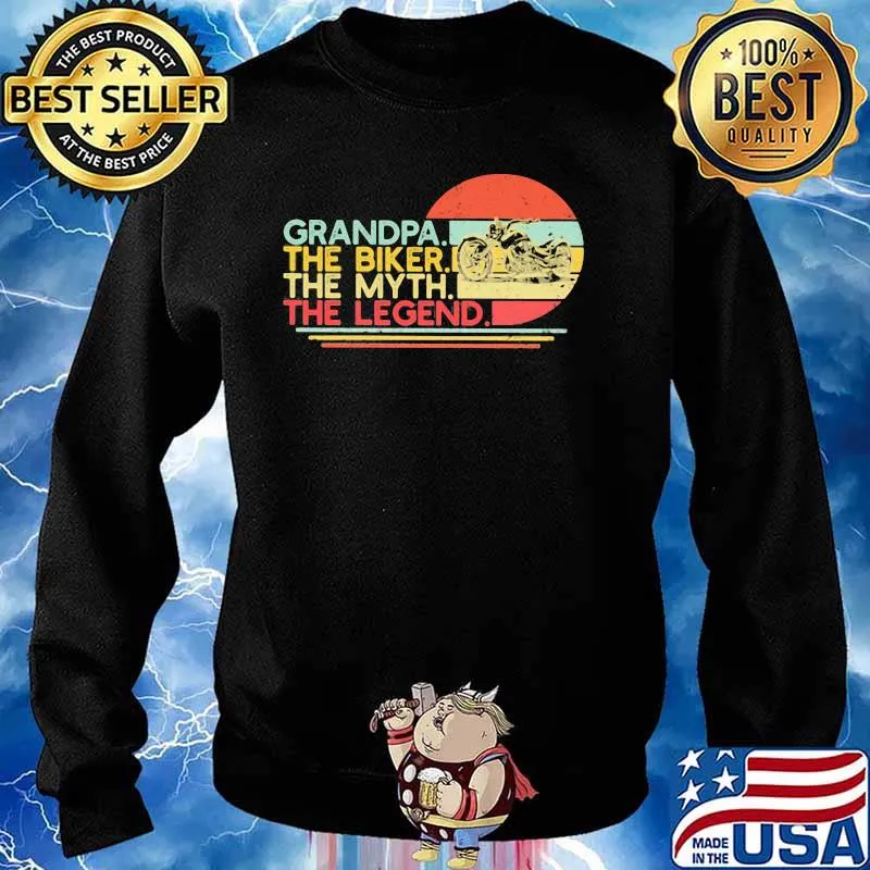 Grandpa The Biker The Myth The Legend Vintage Shirt Sweater