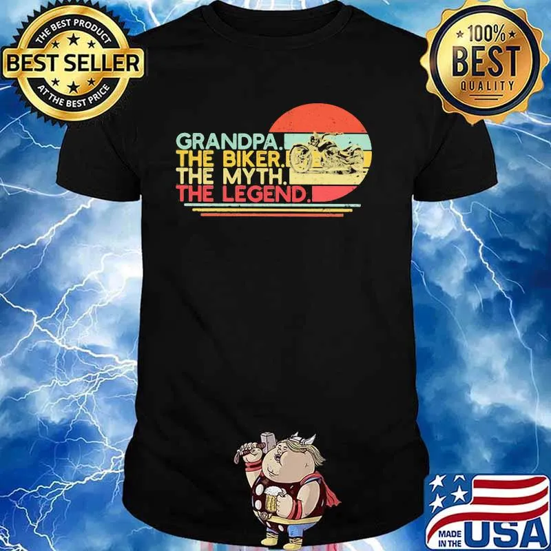 Grandpa The Biker The Myth The Legend Vintage Shirt