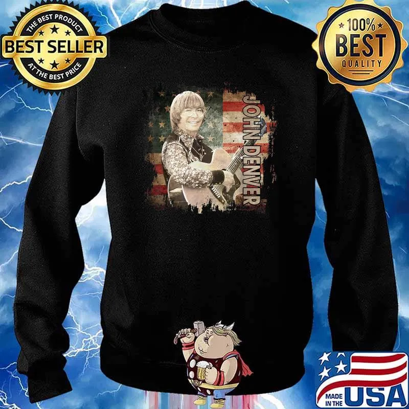 Graphic John Art Denver Vaporware Music Retro Flag American Shirt Sweater