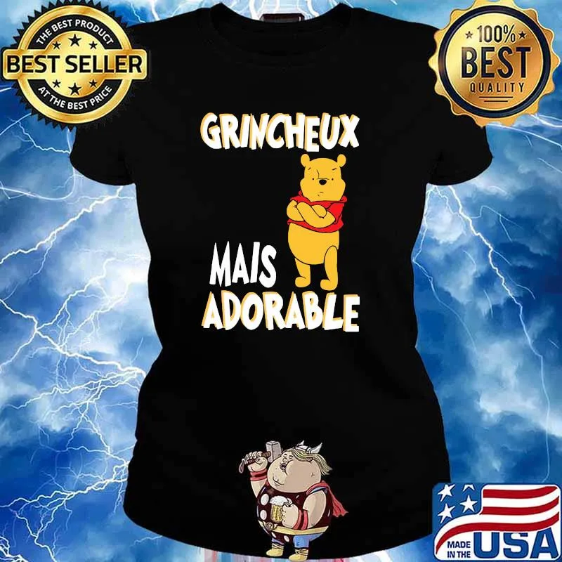 Grincheux Mais Adorable Pooh Shirt Ladies tee