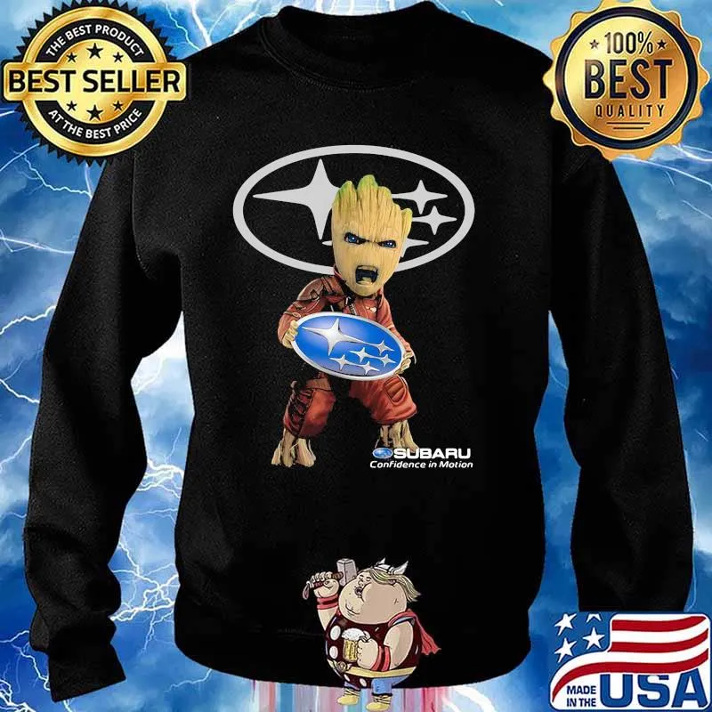 Groot Holding Subaru Confidence In Motion Logo Shirt Sweater
