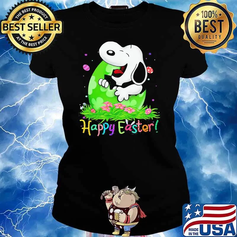 Happy Easter Snoopy Egg Shirt Ladies tee