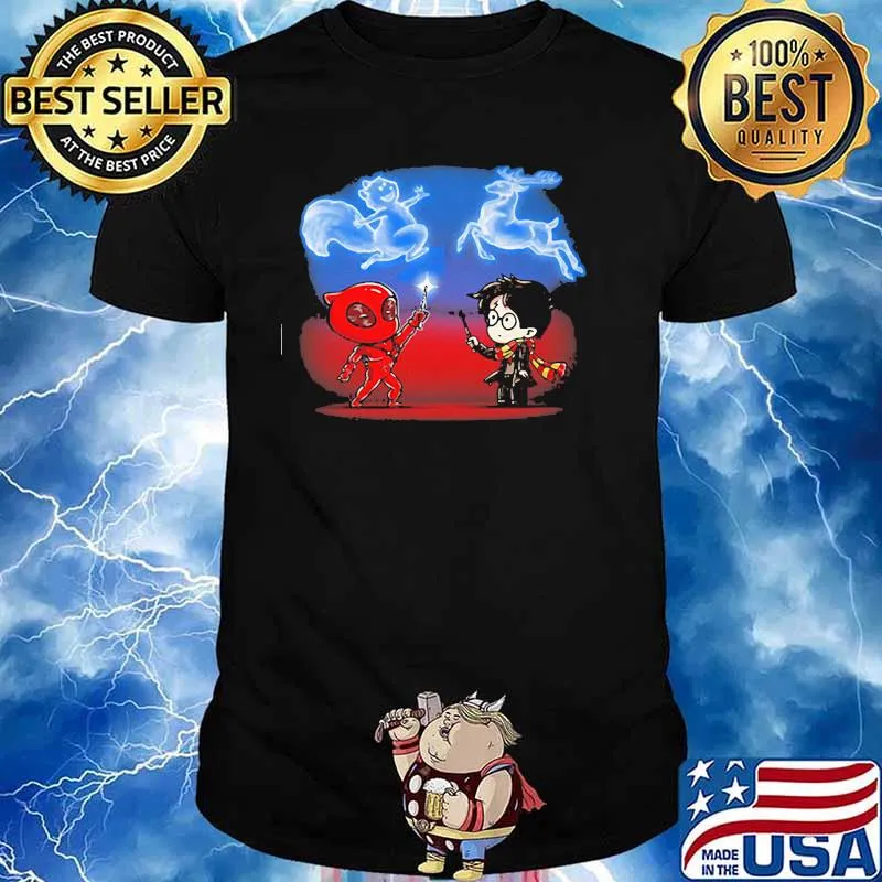 Harry Potter And Deadpool Reindeer Shirt