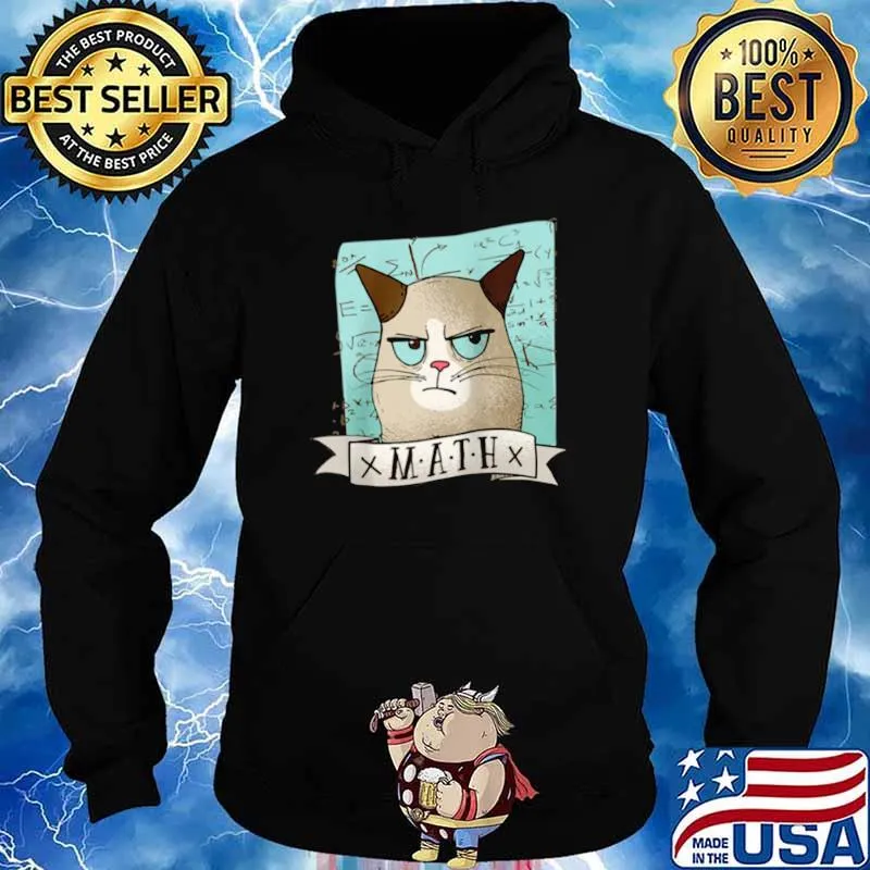 I Love My Grumpy Cat And Math Hoodie