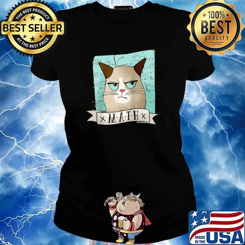 I Love My Grumpy Cat And Math Ladies tee