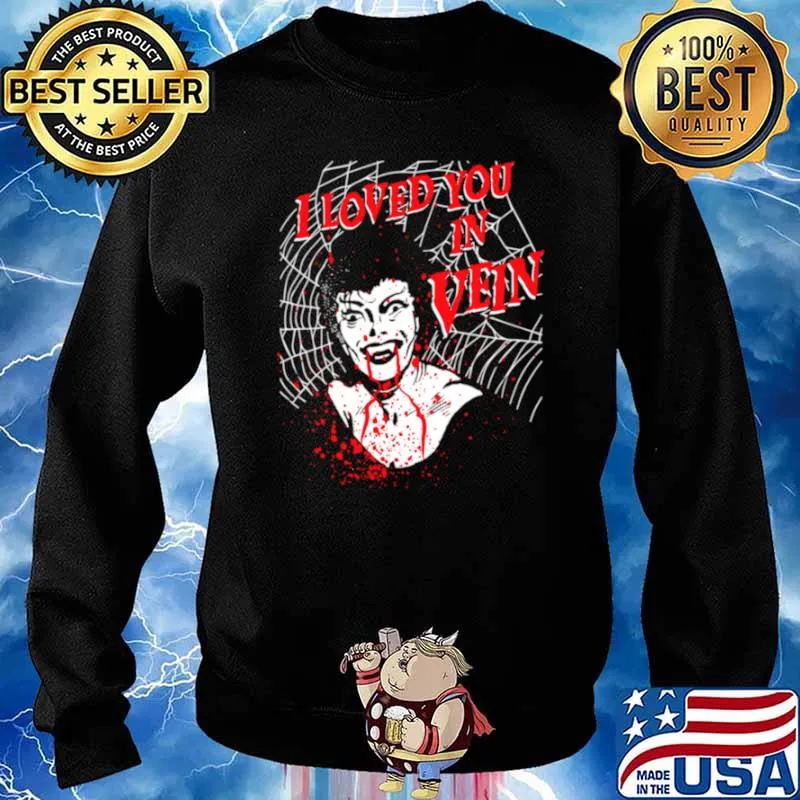 I Loved You In Vein Vampire Queen with Fangs and Spider Web Sweater