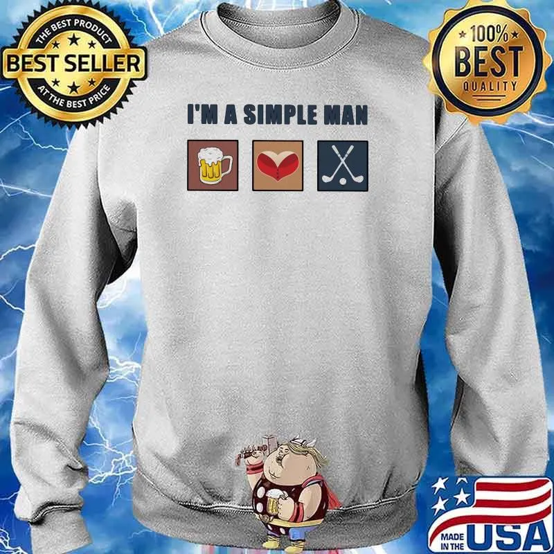 I'm A Simple Man Beer Heart Golf Shirt Sweater