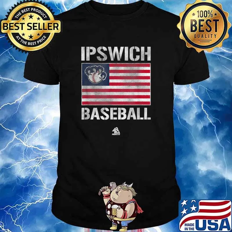 Ipswich Baseball Patriot American Flag Shirt