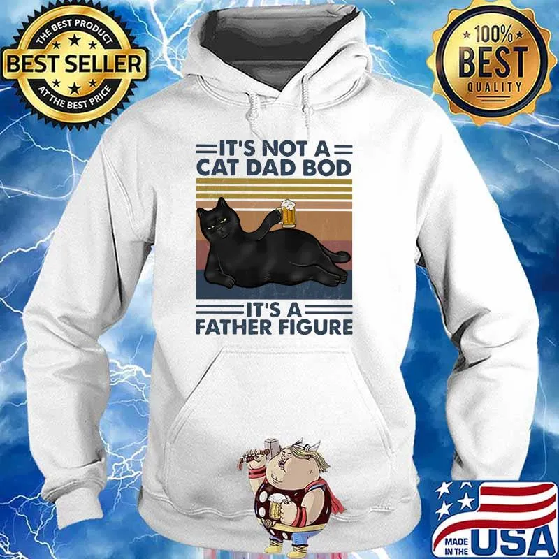 It's Not a Cat Dad Bod It's A Father Figure Cat Vintage Hoodie