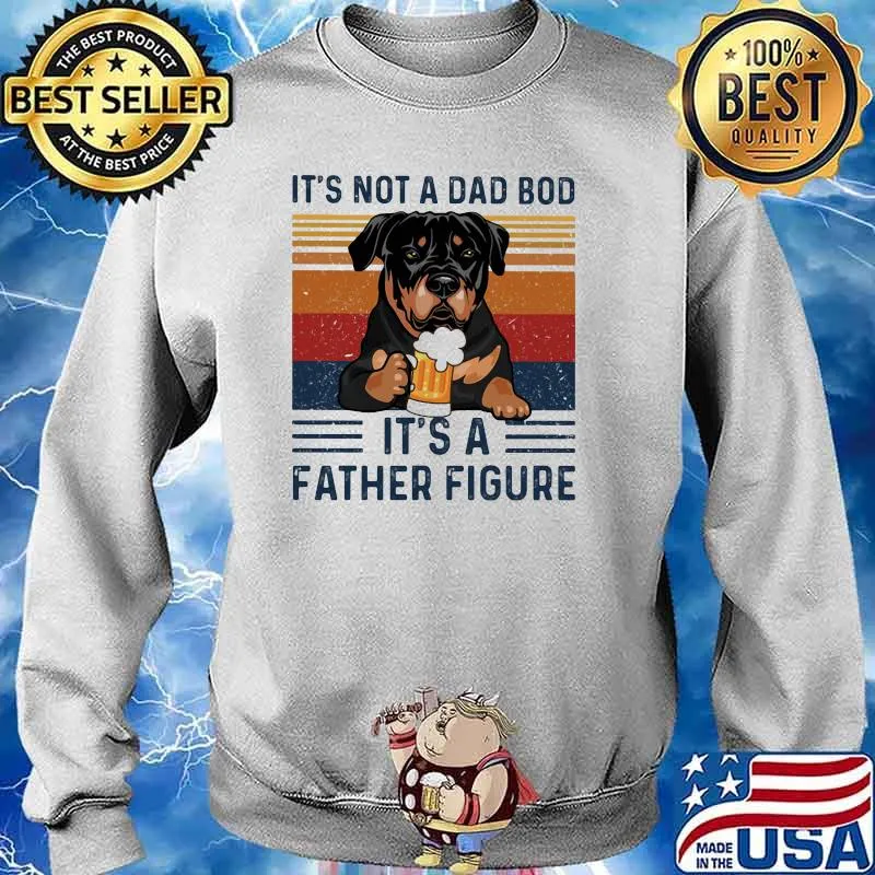 It's Not A Dad Bod It's A Father Figure Dog Beer Vintage Shirt Sweater