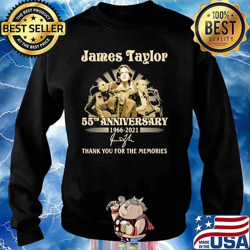 James Taylor 55th Anniversary 1966 2021 Thank You For The Memories Signature Shirt Sweater