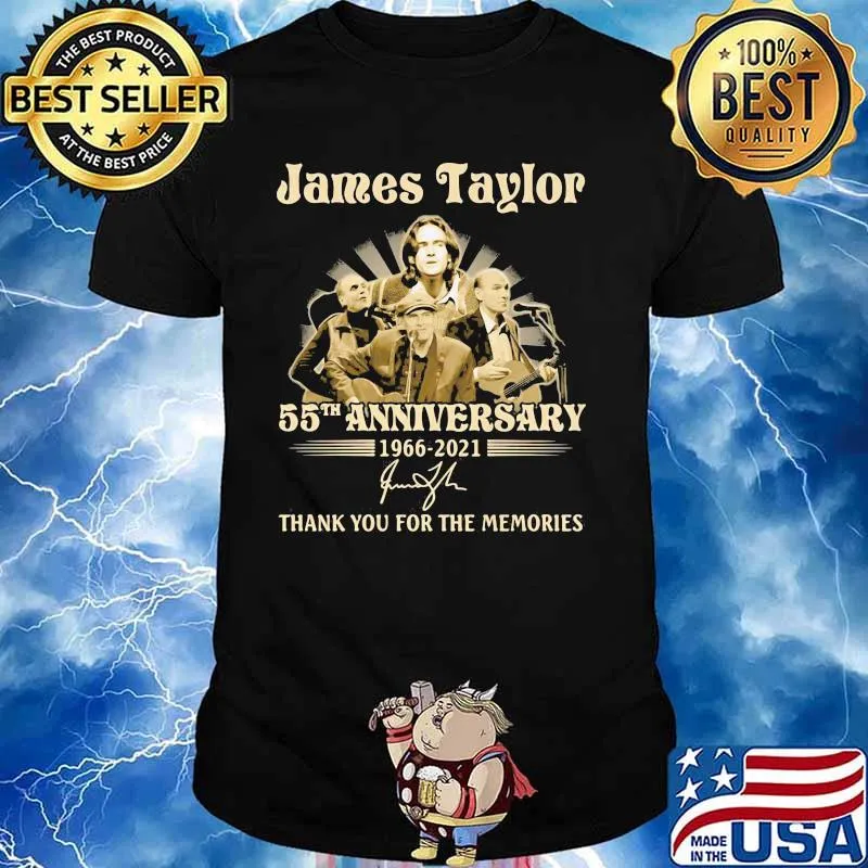James Taylor 55th Anniversary 1966 2021 Thank You For The Memories Signature Shirt