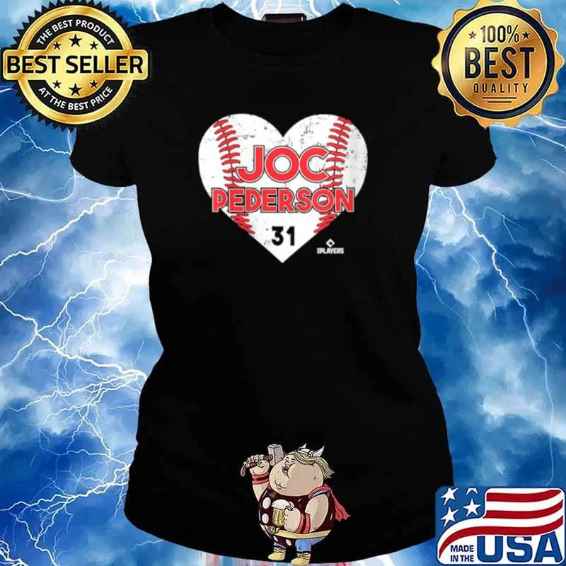 Joc Pederson Heart Baseball Apparel Shirt Ladies tee