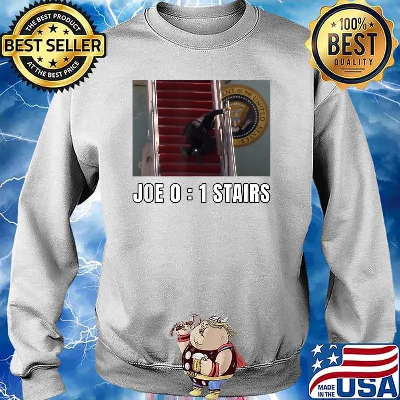 Joe Biden Falling Down Stairs Joe Vs Stairs Political Shirt Sweater
