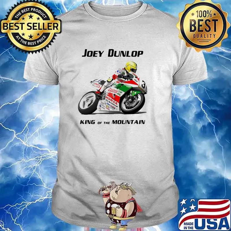Joey Dunlop King Of The Mountain World Champion Motorcycle Shirt