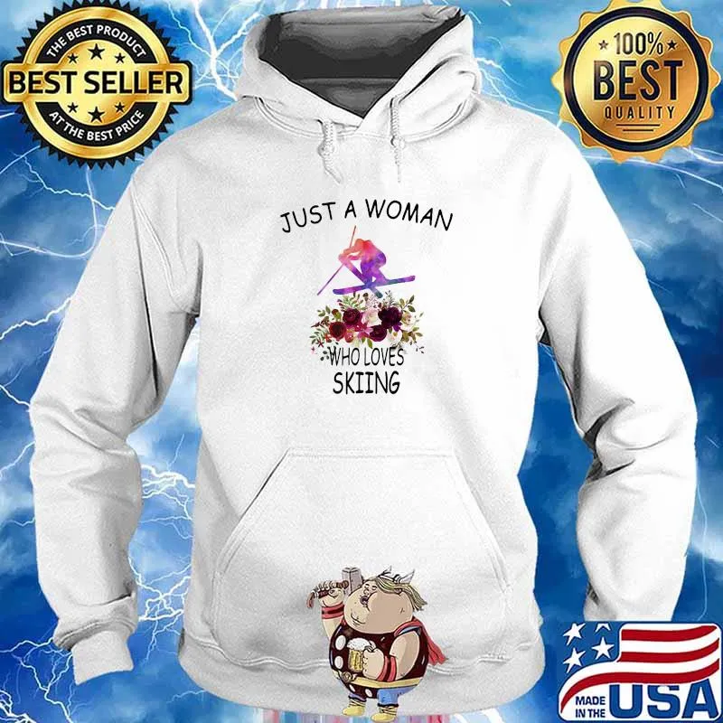 Just A Woman Who Loves Skiing Hoodie
