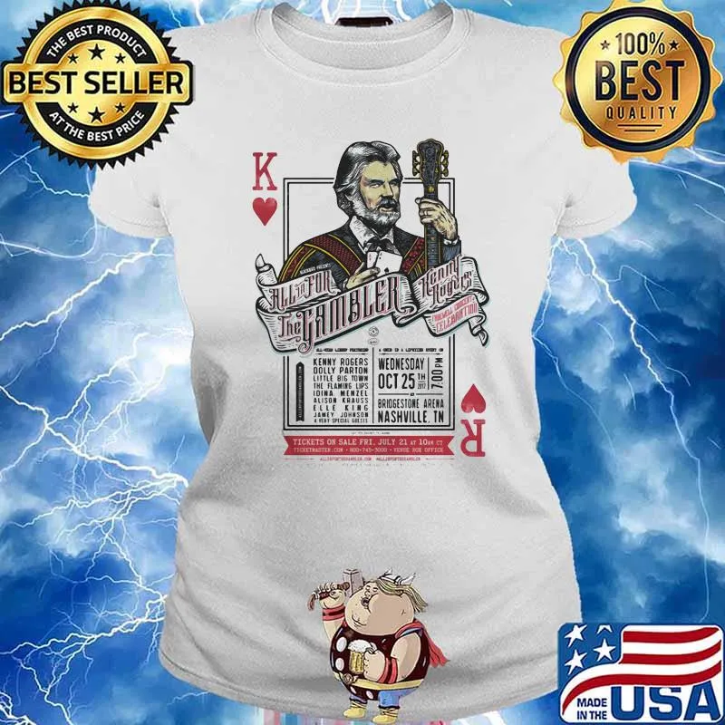 Kenny Rogers Muscles Card Shirt Ladies tee