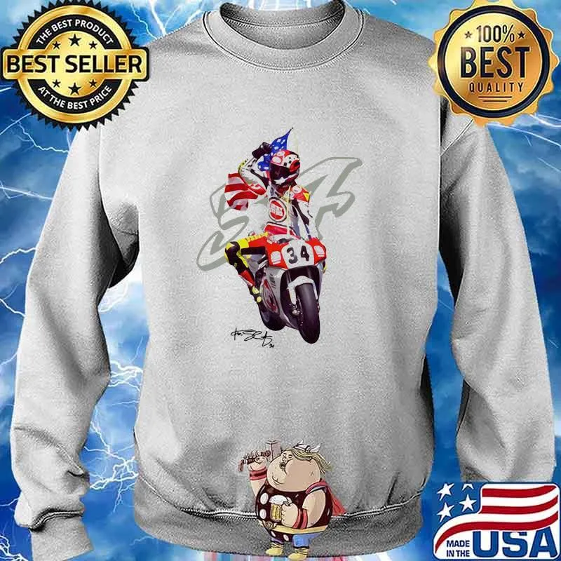 Kevin Schwantz The Wheelie King Of The Mountain Signature Shirt Sweater