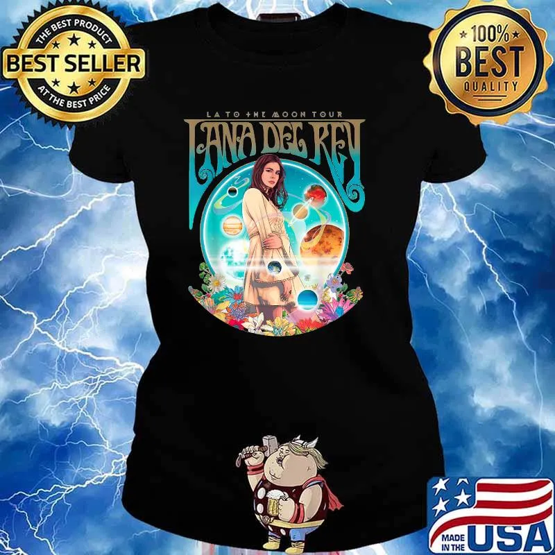 lato The Moon Tour Lana Del Rey fanart Flower Shirt Ladies tee