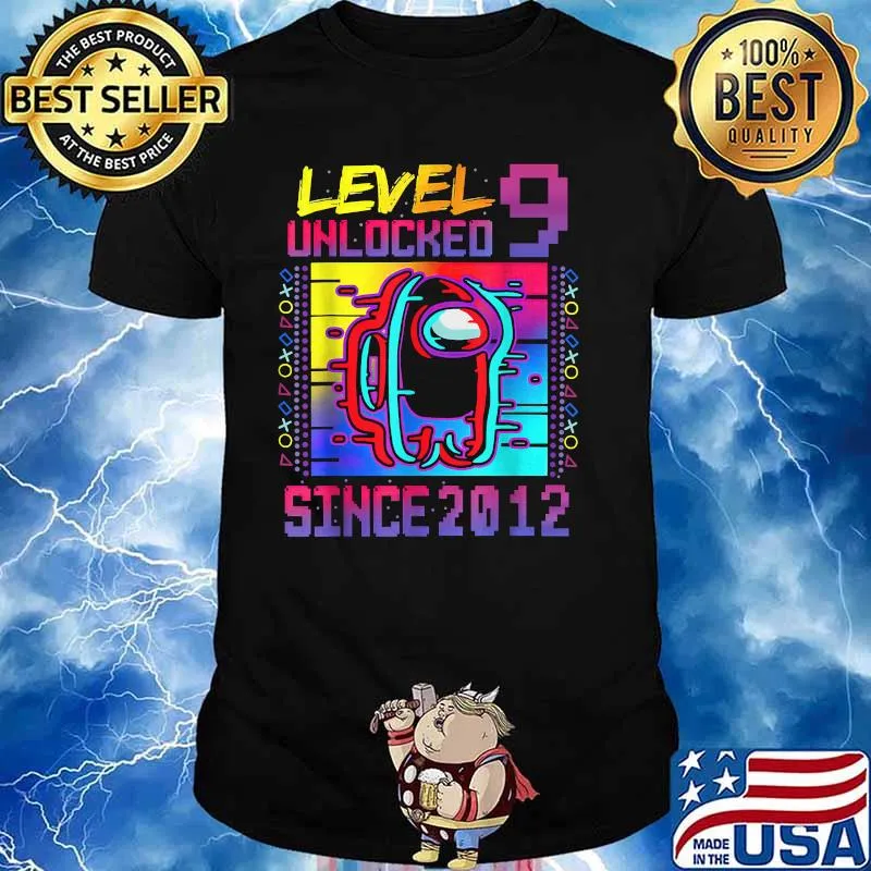 Level 9 Unclocked Since 2012 Among Us Video Game Shirt