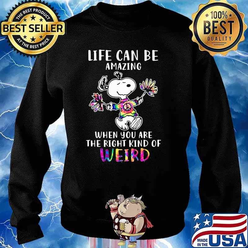Life Can Be Amazing When You Are The Right Kind Of Weird Snoopy Hippie Shirt Sweater