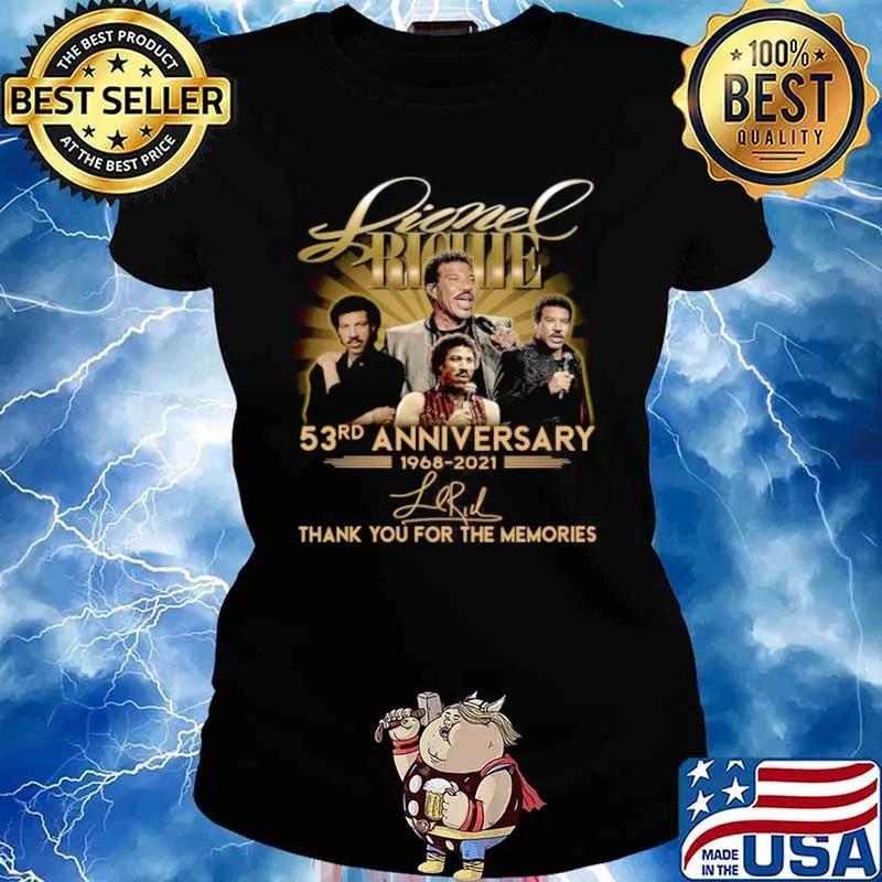 Lionel Richie 53rd Anniversary 1968 2021 Signatures Thank You Ladies tee