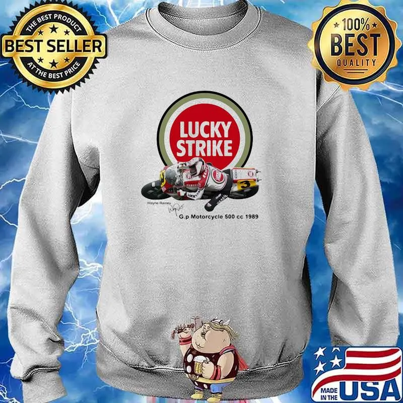 Lucky Strike Rainey Motorcycle 500 Cc 1989 Signature Shirt Sweater