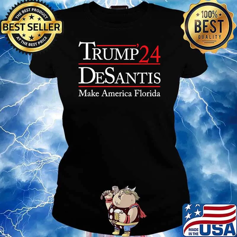 Make America Florida Trump Desantis 2024 Election Shirt Ladies tee