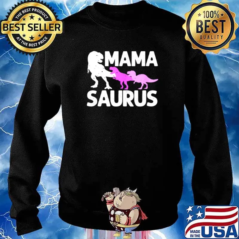 Mama Saurus For Mommy Dinosaur Mom Of Twins Sweater