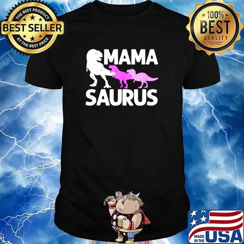 Mama Saurus For Mommy Dinosaur Mom Of Twins shirt