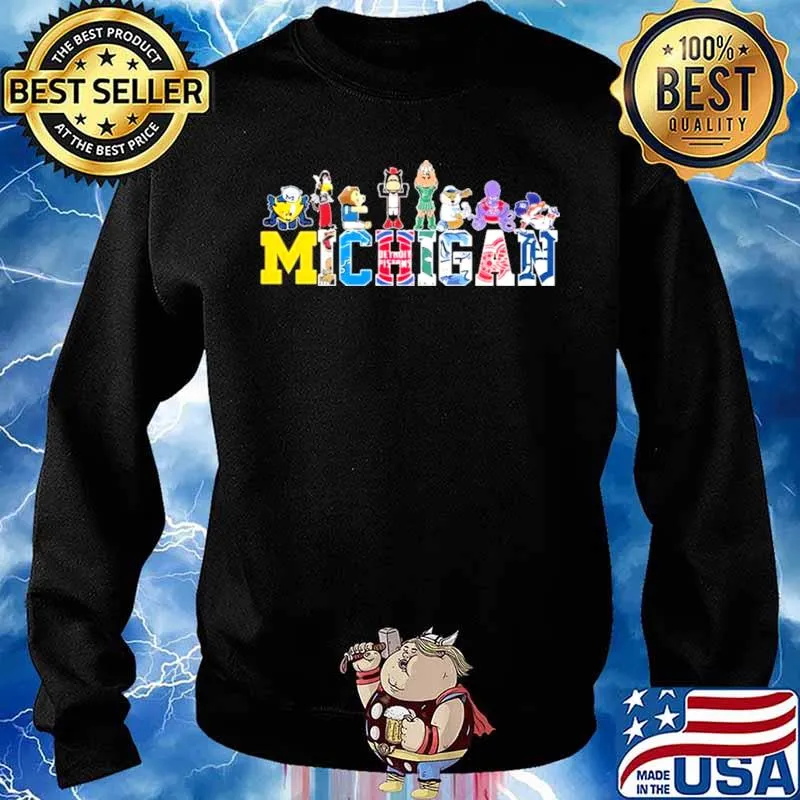 Mascot of michigan sport teams basketball 2021 Sweater