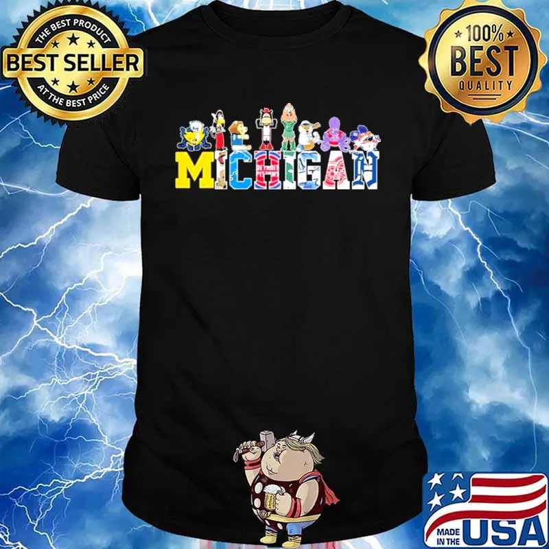Mascot of michigan sport teams basketball 2021 shirt