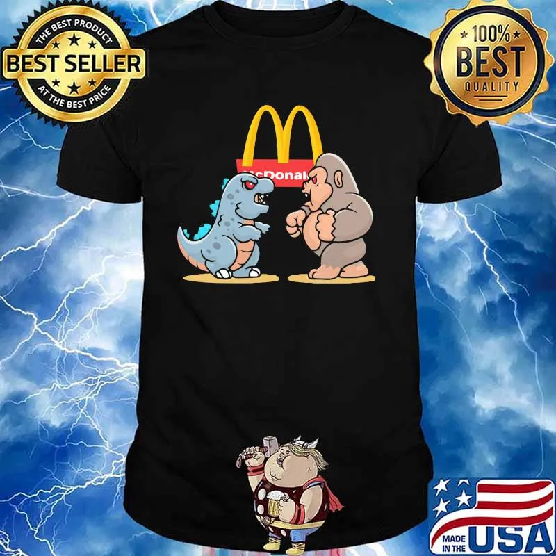 Mcdonalds Baby Kong And Baby Godzilla Shirt