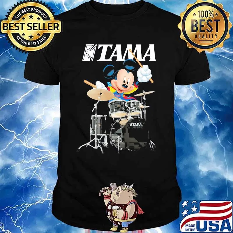 Mickey Drumming With Tama Logo Shirt