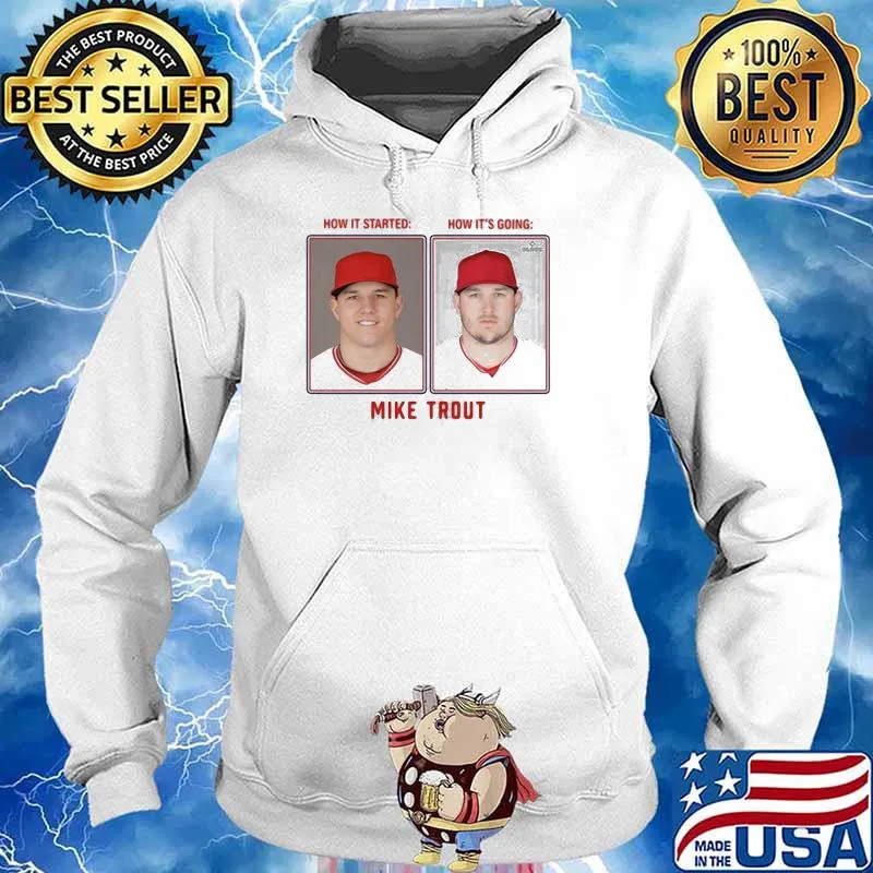 Mike Trout Then & Now Los Angeles Foosball Shirt Hoodie