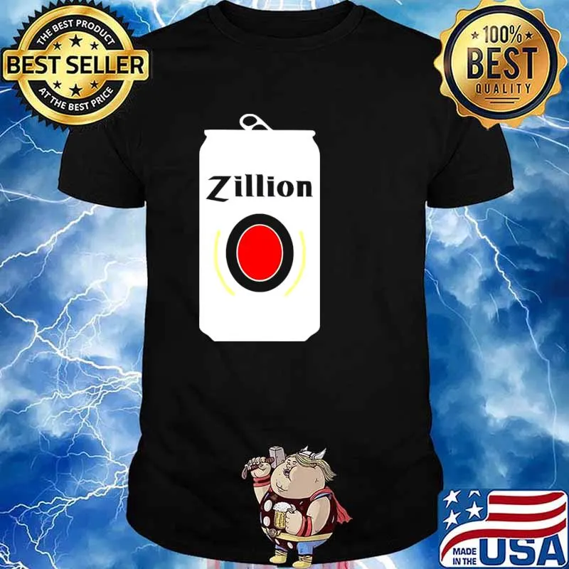 Miller Lite zillion beers can shirt