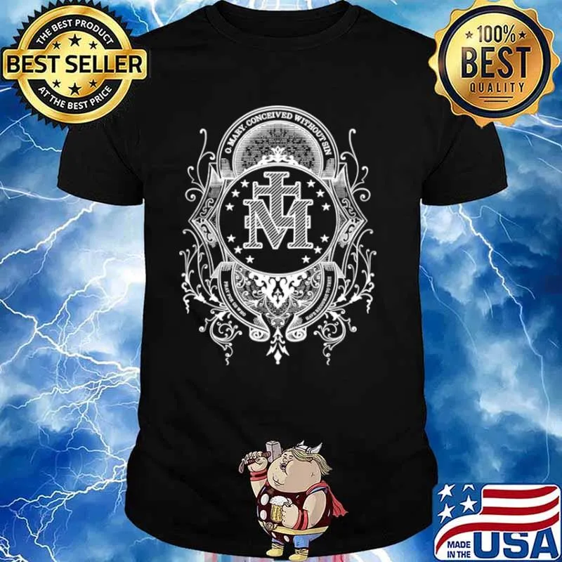 Miraculous medal our lady of grace blessed mary catholic w shirt