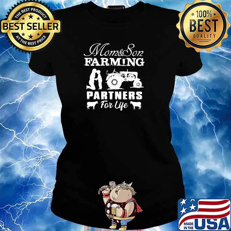 Mom And Son Farming Partners For Life Shirt Ladies tee