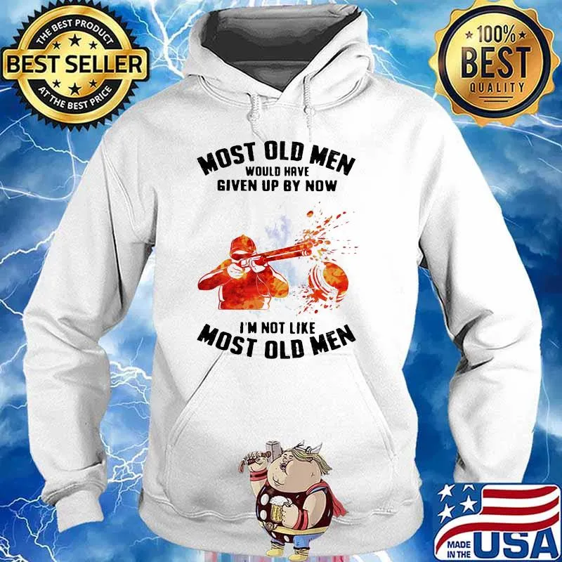 Most Old Men Would Have Given Up By Now I'm Not Like Most Old Men Clay Pigeon Shooting Watercolor Shirt Hoodie
