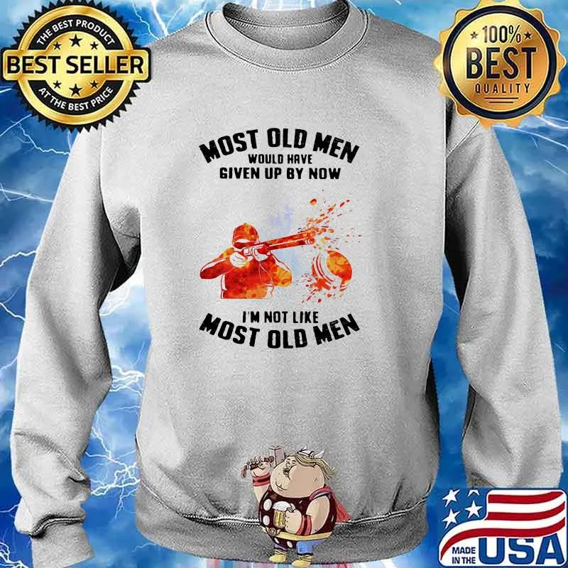 Most Old Men Would Have Given Up By Now I'm Not Like Most Old Men Clay Pigeon Shooting Watercolor Shirt Sweater