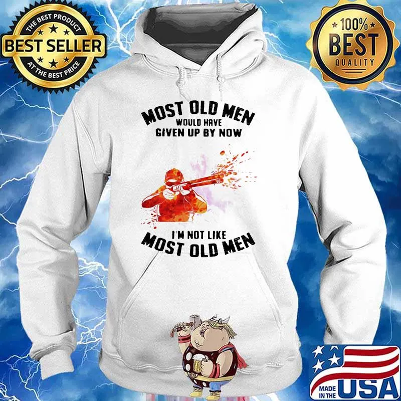 Most Old Men Would Have Given Up By Now I'm Not Like Most Old Men Skeet Shooting Watercolor Shirt Hoodie