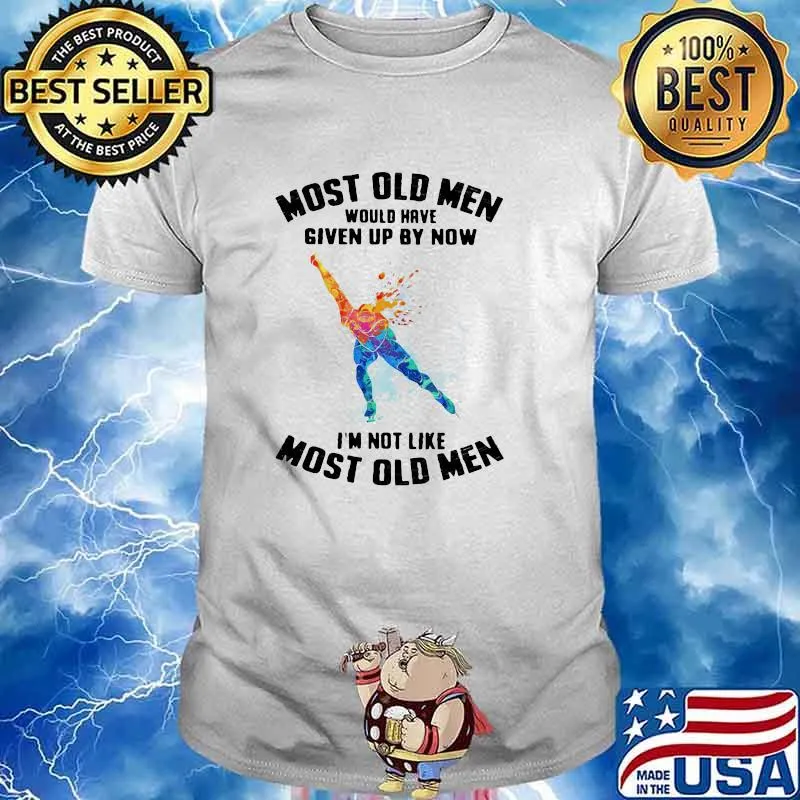 Most Old Men Would Have Given Up By Now I'm Not Like Most Old Men Speed Skating Watercolor Shirt