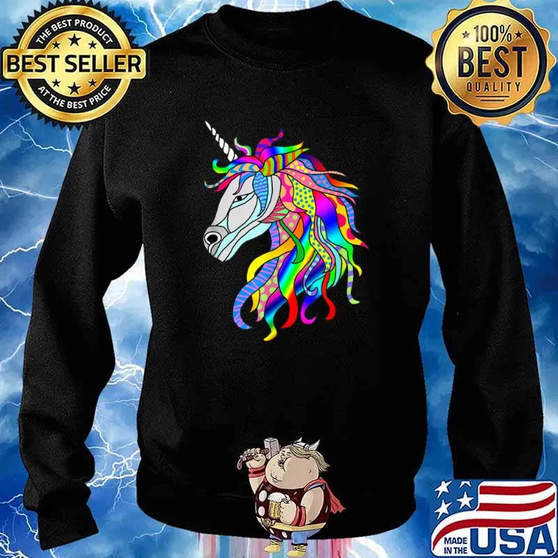 Multicolor Fantastic Unicorn Shirt Sweater