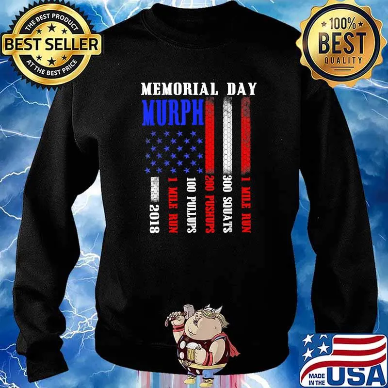 Murph 2021 Memorial Day Workout Patriotic WOD Tee Memorial Shirt Sweater